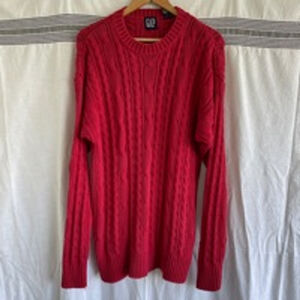 Vintage GAP Red Cable Knit Sweater- Large